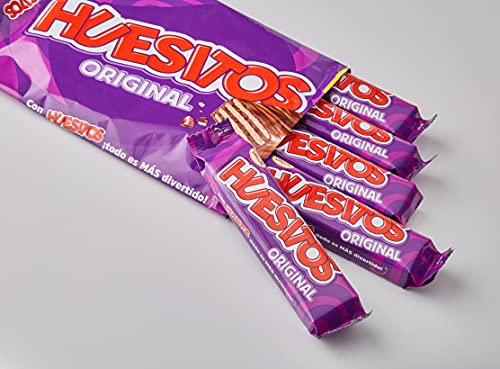 Huesitos - Barritas de Barquillo cubierto de Chocolate con Leche y con relleno de Cacao - 6 x 20 Gramos