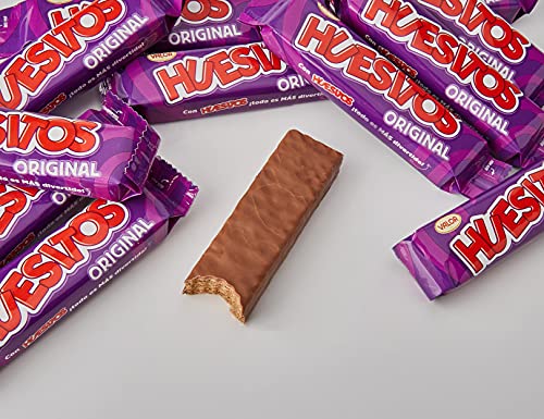 Huesitos - Barritas de Barquillo cubierto de Chocolate con Leche y con relleno de Cacao - 6 x 20 Gramos