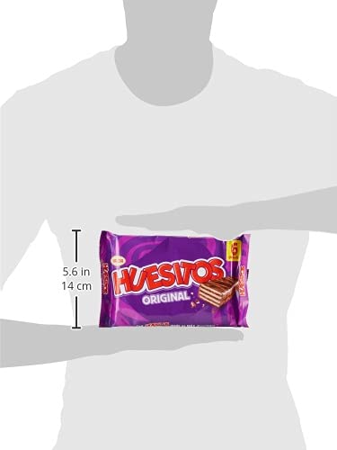 Huesitos - Barritas de Barquillo cubierto de Chocolate con Leche y con relleno de Cacao - 6 x 20 Gramos