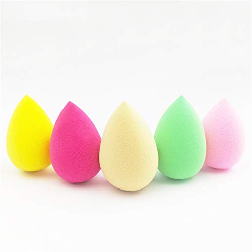 Huevo de belleza Venta al por mayor Mini Maquillaje Esponja Forma de huevo Maquillaje Fundación Suave Corrector Corrector Mixto Cosmética Esponja Esponja Buen material ( Color : 5 Pc Random Color )