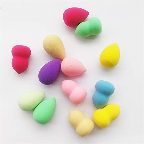 Huevo de belleza Venta al por mayor Mini Maquillaje Esponja Forma de huevo Maquillaje Fundación Suave Corrector Corrector Mixto Cosmética Esponja Esponja Buen material ( Color : 5 Pc Random Color )