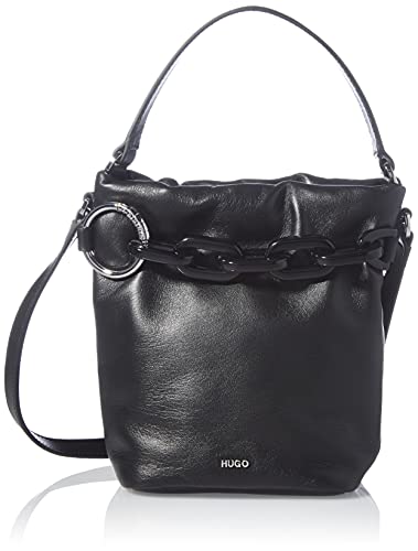 HUGO Kara SM Drawstr-TC, Shopper para Mujer, Negro1, Einheitsgröße