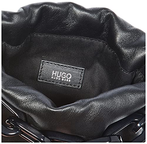 HUGO Kara SM Drawstr-TC, Shopper para Mujer, Negro1, Einheitsgröße