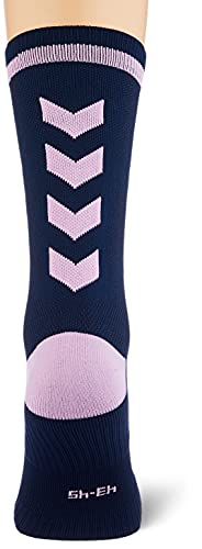 hummel Elite Indoor Low Pa-Calcetines para Interior, Black Iris/Orchid, 43 Unisex Adulto