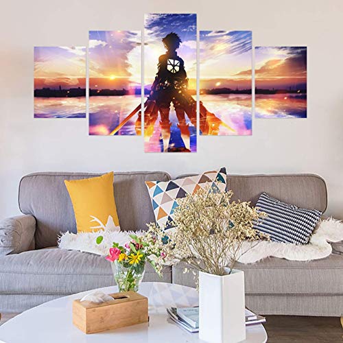 Hunbeauty art Póster de Ataque a Titán de Eren Yeager AoT Póster Lienzo Impresiones Anime Arte de Pared Decoración para Sala Dormitorio ClubUnframed
