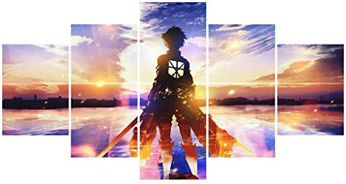 Hunbeauty art Póster de Ataque a Titán de Eren Yeager AoT Póster Lienzo Impresiones Anime Arte de Pared Decoración para Sala Dormitorio ClubUnframed