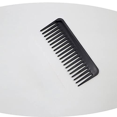 Huposdxjsz Peines, 1 unids Dientes Peine de Dientes, plástico Negro Grande Peine Grande, peines de peluquería de peluquería Pro salón, reduzca la Herramienta de Cuidado del Cabello