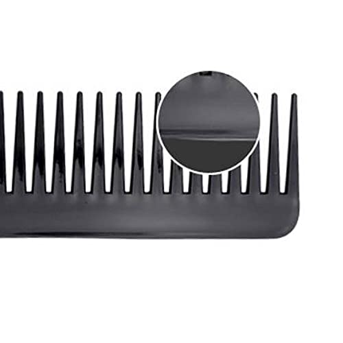 Huposdxjsz Peines, 1 unids Dientes Peine de Dientes, plástico Negro Grande Peine Grande, peines de peluquería de peluquería Pro salón, reduzca la Herramienta de Cuidado del Cabello