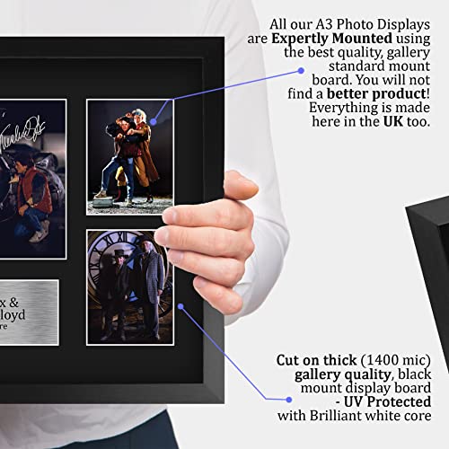 HWC Trading FR A3 Back to The Future Los Regalos Imprimieron La Exhibición Firmada De La Presentación del Autógrafo para Los Fans De Los Recuerdos De La Película - A3 Enmarcado