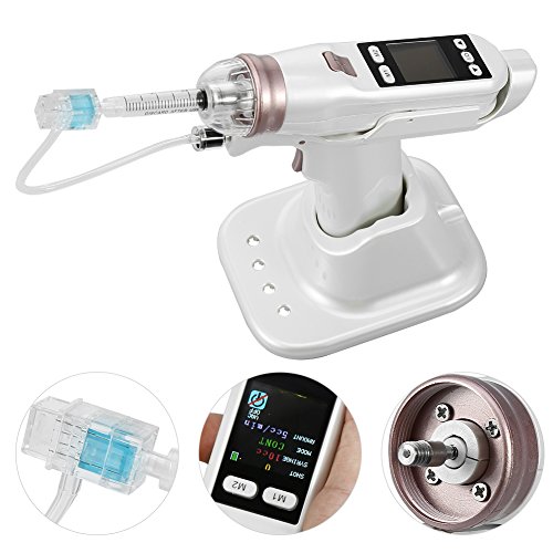 Hydro Vacuum Needles Airbrush Gun Agua jeringa inyector Dispositivo de belleza facial con pantalla OLED para tatuaje corporal Hidratante piel Anti arrugas Spot Pore eliminación del acné Anti-envejecim