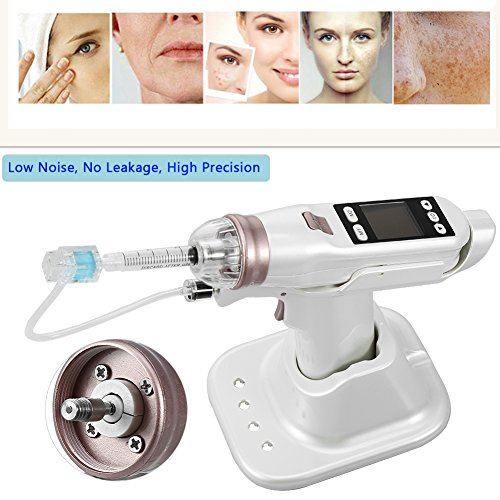 Hydro Vacuum Needles Airbrush Gun Agua jeringa inyector Dispositivo de belleza facial con pantalla OLED para tatuaje corporal Hidratante piel Anti arrugas Spot Pore eliminación del acné Anti-envejecim