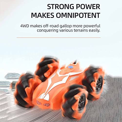 HYWB Coche De Control Remoto 4WD 2.4G Stunt Spray, Oruga De Escalada Todoterreno Giratoria De 360 °, Coche De Pulverización Remoto De Doble Cara para Exteriores C