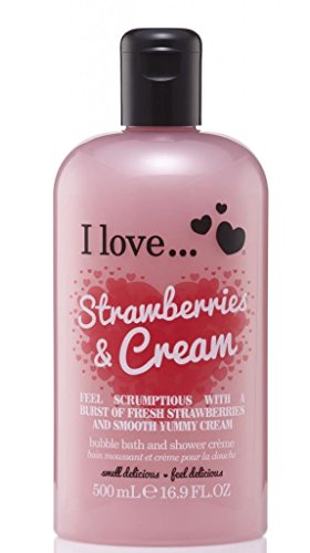 I Love... Strawberries & Cream Bubble Bath And Shower Creme 500ml by I Love Cosmetics