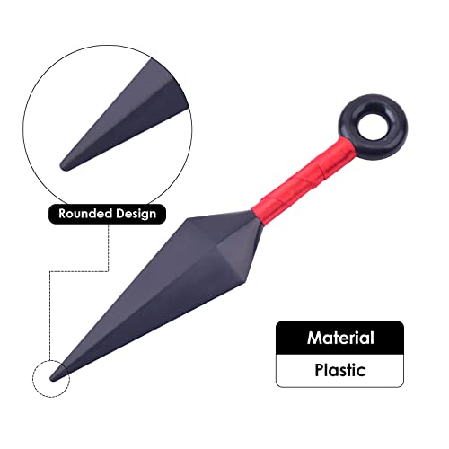 I3C Anime Juego para Cosplay Ninjia Shippuden, Accesorios de Konoha para la Disfraz de Sasuke, Shuriken Kunai Anillo Diadema Unisex para niños, Adolescentes, Adultos y los Fans de Konoha