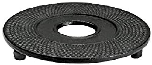 Ibili 620407 - Tetera Hierro Fundido Ceylan 0,70 Lt + 621000 - Reposateteras Plano
