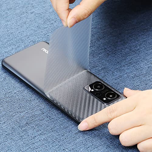 Ibywind Cristal Templado para Realme GT Neo 2 5G,[2 Piezas],con Metálico Protector de Lente de Cámara,Atrás Pegatina Protectora Fibra de Carbono, Kit de instalación fácil