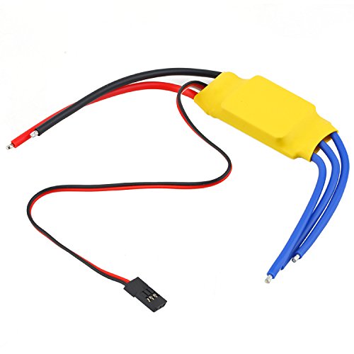 ICQUANZX Controlador de Velocidad eléctrico del Motor sin escobillas RC 30A, Controlador de Velocidad del Motor sin escobillas ESC, para RC BEC ESC T-Rex 450 V2 Helicopter Boat