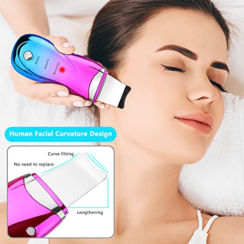 icyant Depurador ultrasónico de la piel, Skin Scrubber con 3 Modos, USB Recargable, eliminación de espinillas, estiramiento de la piel, limpieza de poros faciales Dispositivo de belleza para el hogar