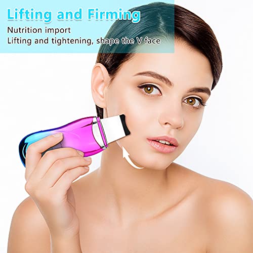icyant Depurador ultrasónico de la piel, Skin Scrubber con 3 Modos, USB Recargable, eliminación de espinillas, estiramiento de la piel, limpieza de poros faciales Dispositivo de belleza para el hogar