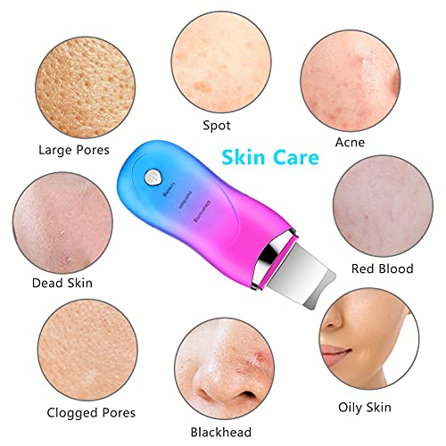 icyant Depurador ultrasónico de la piel, Skin Scrubber con 3 Modos, USB Recargable, eliminación de espinillas, estiramiento de la piel, limpieza de poros faciales Dispositivo de belleza para el hogar