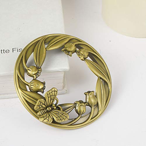 iiniim Tapa Vela de Tarro de Flor de Bronce Antiguo Cubierta de Metal Vela Perfumada Accesorios Decoración de Velas de Tarro Accesorios para Tarro de Vela Perfumada Tipo 2 D OneSize