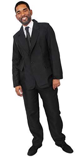 ILOVEFANCYDRESS Disfraz DE Agente Secreto O MAFIOSO para Adultos Conjunto TEMATICO DE 2 Piezas Chaqueta Y Pantalones Negros Fiestas TEMATICAS O Carnaval (S)