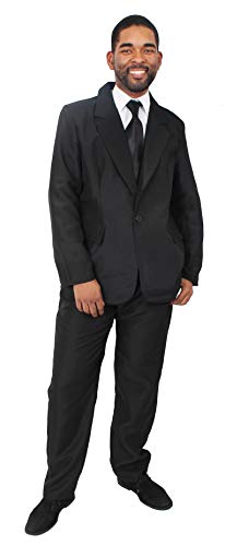 ILOVEFANCYDRESS Disfraz DE Agente Secreto O MAFIOSO para Adultos Conjunto TEMATICO DE 2 Piezas Chaqueta Y Pantalones Negros Fiestas TEMATICAS O Carnaval (S)