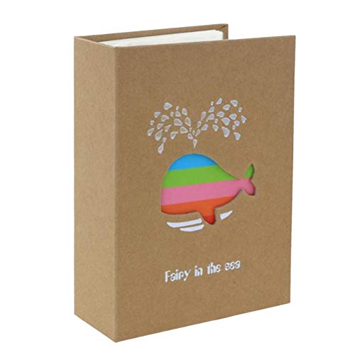IMIKEYA Álbum de fotos de bebé, álbum de recortes, 10,6 cm, álbum de fotos de coleccionista, recuerdos de crecimiento, libro para niños pequeños de cumpleaños, ballena
