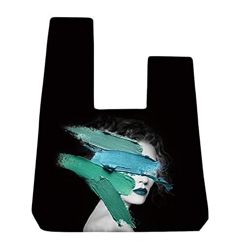 Impermeable Moda Arte Japonés Kimono Patrón Muñeca Bolso Tote Bolso Nudo Cartera Cartera Portátil para Mujeres (Negro)