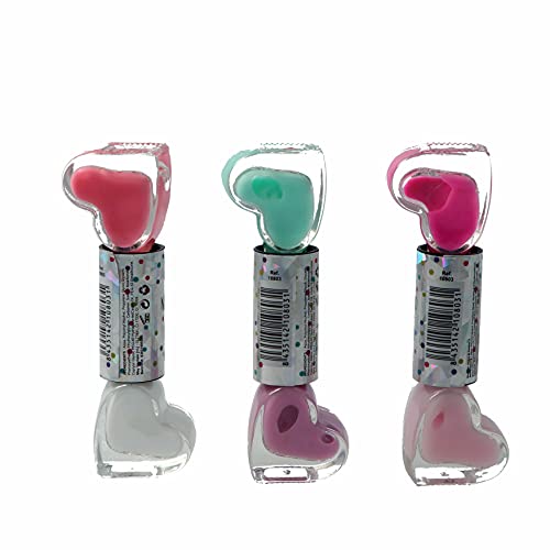 INCA. Set de 6 Pintauñas Niñas lavable con agua. Fácil de eliminar lavando las manos. Esmalte de uñas no tóxico.Incluye 6 esmaltes base agua en colores pastel