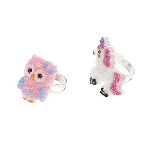 INCA. Set de 7 Pintauñas Niñas lavable con agua + Anillos intantiles. Fácil de eliminar lavando las manos. Esmalte de uñas no tóxico.Incluye 7 esmaltes base agua en colores y purpurina