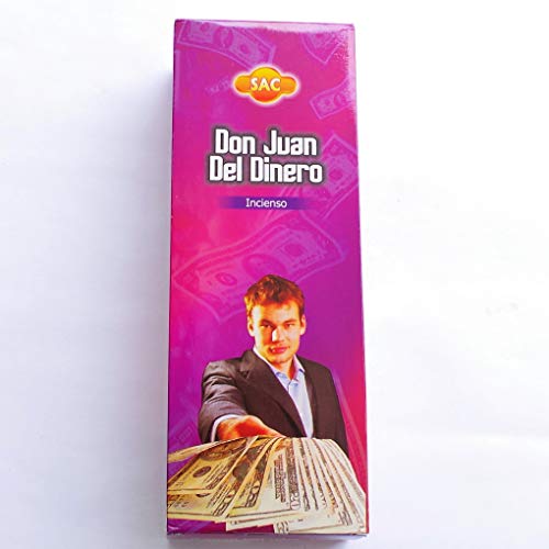 Incienso SAC Don Juan del dinero (olor a Rosa y Pachuli) - Set de 6 paquetes hexagonales