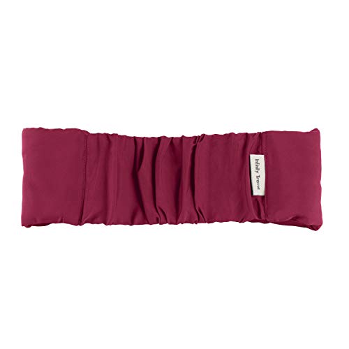 Infinity Travel - Máscara de bambú para dormir de viaje, súper suave, fresca y transpirable, lavable a máquina, oscuridad total (burdeos)