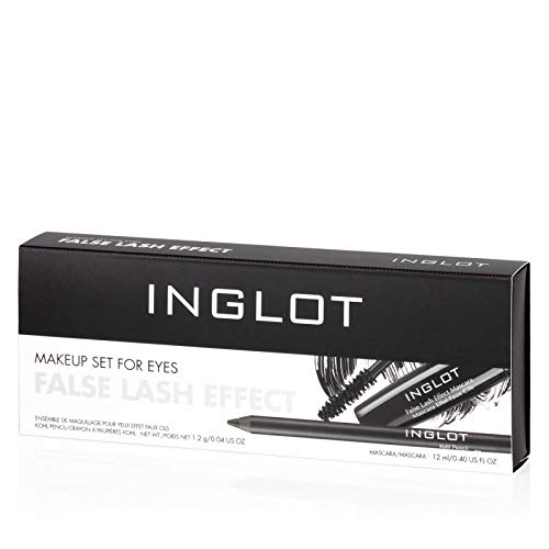 INGLOT - Set de ojo - Khol 01 + Mascara de pestañas False Lash Effect - Color Negro Intenso - Mirada efecto pestañas postizas - Maquillaje vegano - Crueltyfree