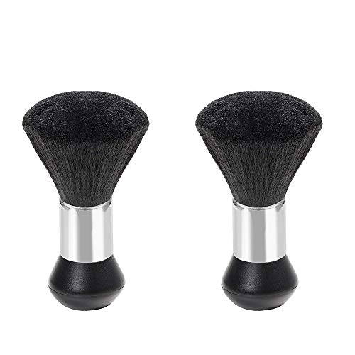 inherited 2pcs Cepillo de Cuello para barberia,Cepillo Barbero Profesional Suave Pelo, Brocha de Peluquería, Salón, Peluquero - para Eliminar los Residuos del Cabello