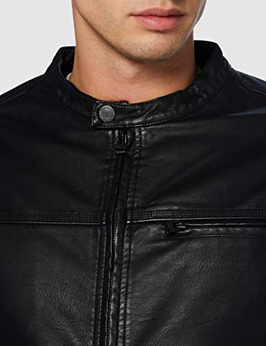 Inside @ Ccan09 Chaqueta de Cuero sintético, 1, M para Hombre