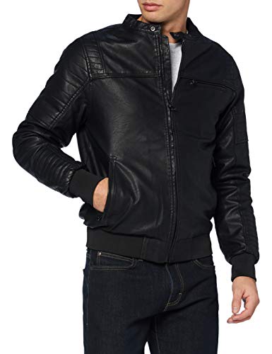 Inside @ Ccan09 Chaqueta de Cuero sintético, 1, M para Hombre