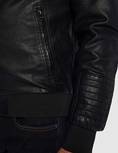 Inside @ Ccan09 Chaqueta de Cuero sintético, 1, M para Hombre