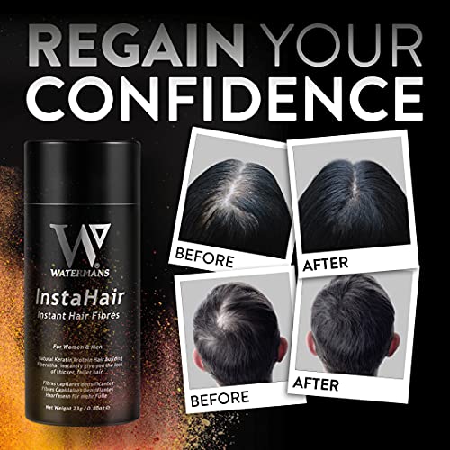 InstaHair Best Hair Building Fibras Marrón Oscuro 23g – Fibras de cabello para hombres y mujeres, corrector de pérdida de cabello