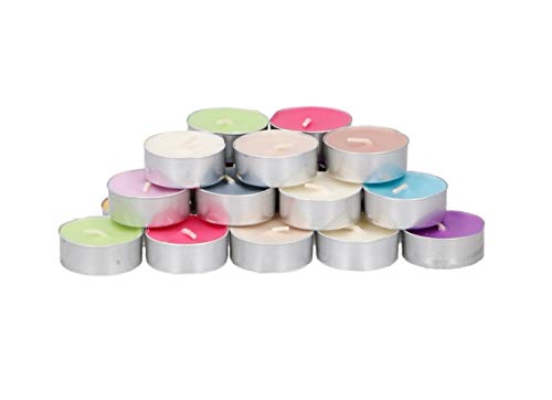 Invero Paquete de 120 velas aromáticas de colores mixtos, ideales para todas las salas de estar, pasillos, cocina, salón y más