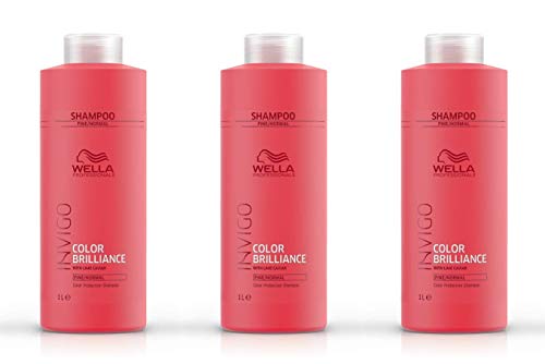 Invigo Color Brilliance Protection Champú Fine/Normal, 3 unidades, 1000 ml