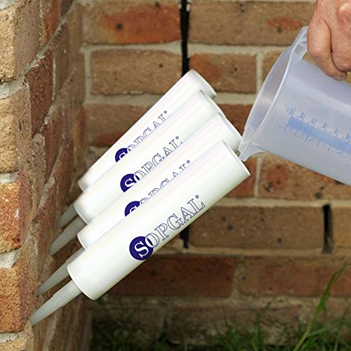 Inyección Líquida para Humedades por Capilaridad - Barrera Capilar Líquida para tratamiento de paredes y muros afectados por humedades capilares ascendentes - Sopgal (5L)