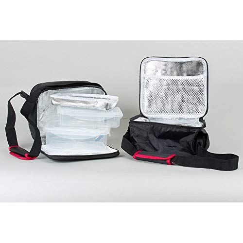 IRIS Tote Bolsa Porta Alimentos, Tela, Negro, 33x14x23 cm