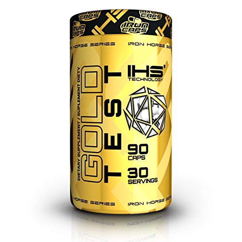 Iron Horse Gold Test Paquete de 1 x 90 Cápsulas - Potenciador de Testosterona - Tribulus Terrestris - Saw Palmetto - Fenogreco - Ortiga - Zinc - Ciruela Africana - Fuerza - Resistencia