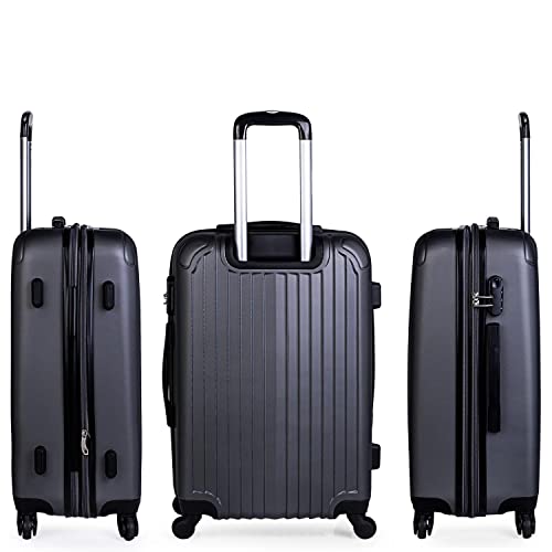 ITACA - Maleta de Viaje Trolley Rígida 4 Ruedas 66 CM Mediana de Abs. Dura Extensible y Ligera. Estudiantes y Profesionales Bonito Diseño. t71560, Color Antracita