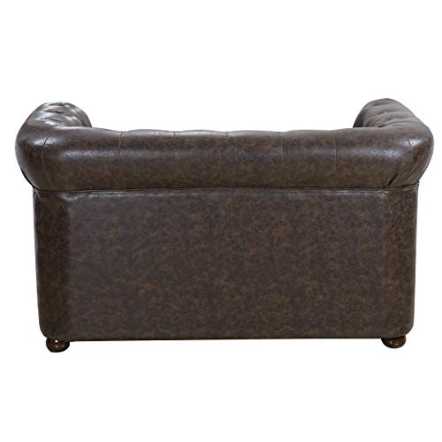 Italian Design - Sofá Chester, sofá 2 plazas - Sofá Chesterfield Color, Medidas: 132x71x77 cm