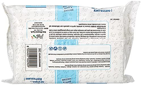 Italian Pet - Toallitas limpiadoras para Animales domésticos con Perfume de Talco