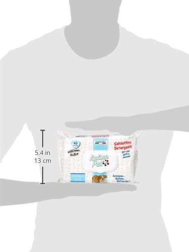 Italian Pet - Toallitas limpiadoras para Animales domésticos con Perfume de Talco