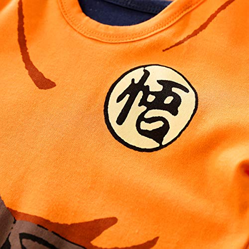 IURNXB Mono para bebé recién Nacido Manga diseño de Dibujos Animados para niños y niñas, Naranja, 3-6 Meses (Talla del Fabricante: 66)