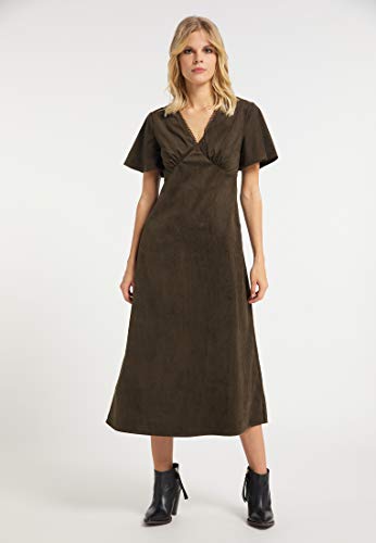 IZIA 193027 XL_19311552 Vestido Informal, Verde Oliva, Mujer